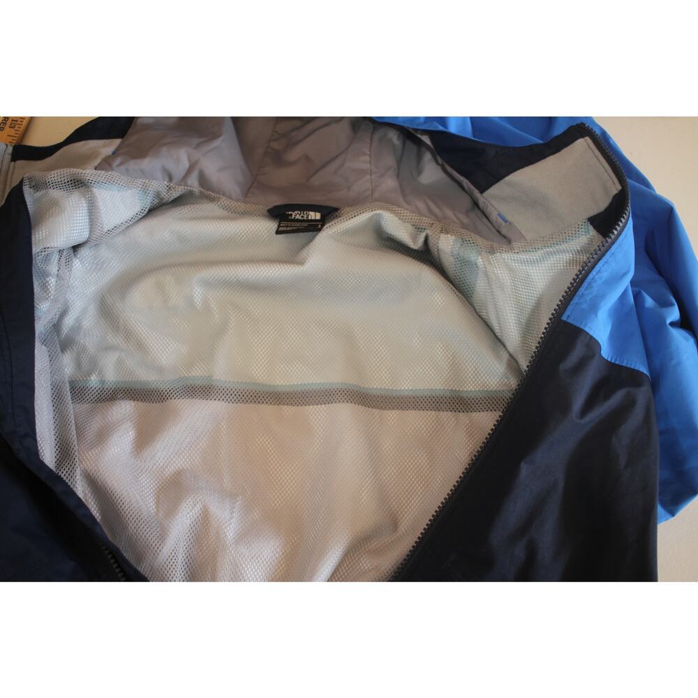 The North Face Jacket Boys Large 14 16 Blue Rain Coat Hooded Lightweight - Picture 6 of 9